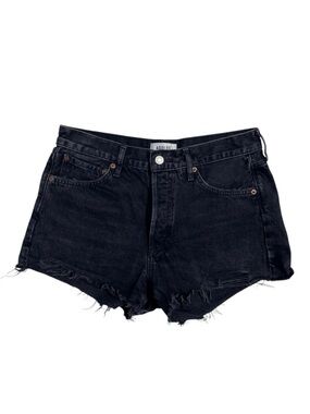 Agolde Parker vintage cut off shorts denim cotton black womens 27